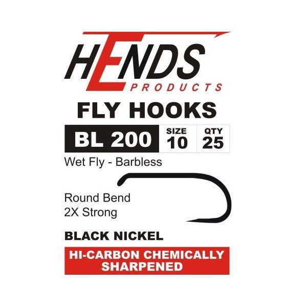 Hends Barbless Hooks BL 200 Nymph